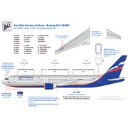 BRZBZD405 B767-300 アエロフロート航空 シルクプリントデカール [1/144スケール エアクラフト用デカール]