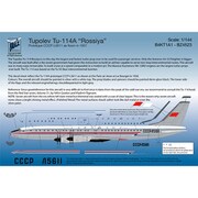BRZBZD407 Tu-114 プロトタイプ シルクプリントデカール [1/144スケール エアクラフト用デカール]