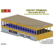 BRZOKT001 空港ターミナルビル 70年代～80年代風 ナローボディ旅客機用 [1/144スケール ペーパークラフト]