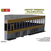 BRZOKT003 空港ターミナルビル 70年代～80年代風 後側 BRZOKT001用 [1/144スケール ペーパークラフト]