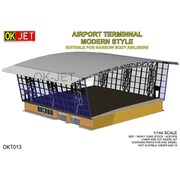 BRZOKT013 空港ターミナルビル 現代 ナローボディ旅客機2機用 [1/144スケール ペーパークラフト]