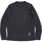 パワードライ ティー ロングスリーブ Power Dry T LS 020706 (J01) BLACK Lサイズ [アウトドア カットソー メンズ]