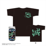 鬼滅の刃 ボトルTシャツ C柄/黒 L [キャラクターグッズ]