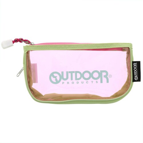 S ペンケース クリアフラット 限定 Outdoor Products イエロー ピンク