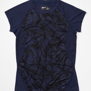 ウィメンズクリスタルハーフスリーブティー WS CRYSTAL H/S TEE TOWPGA4642 (8277)アークテックネイビーレースライン Sサイズ [アウトドア カットソー レディース]