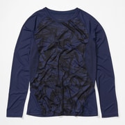 ウィメンズクリスタルロングスリーブティー WS CRYSTAL L/S TEE TOWPGB4641 (8277)アークテックネイビーレースライン Sサイズ [アウトドア カットソー レディース]