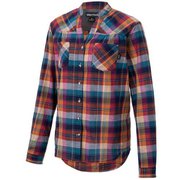 ウィメンズシーエルプラッドスキッパーネックシャツ WS CL PLAID SKIPPER NECK SHIRTTOWPJB75 (PNV)パープルネイビー Lサイズ [アウトドア シャツ レディース]