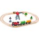 対象年齢：3歳～ Hape E3731 電池ではしる！かもつ列車レールセット