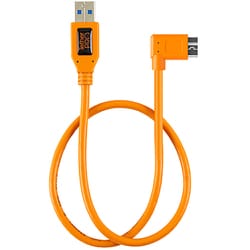 CU61RT02-ORG [テザープロ ライト アングル アダプター USB 3.0 トゥ USB 3.0 マイクロ-B 5- ピン 50cm オレンジ]