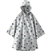 06003147 [OUTDOOR レインポンチョ L シェイプ柄 ホワイト]