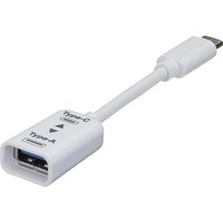 ZUH-CAR301W [USB3.1 Gen1 変換ケーブル （USB Type Cオス - USB Type Aメス） 0.1m ホワイト]