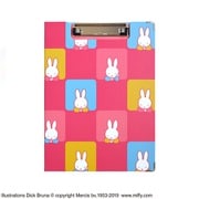 キャラクターグッズ クリップボード miffy（ミッフィー） スクエアー ピンク
