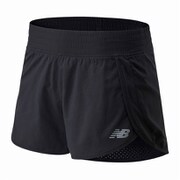 ベーシック ストレッチウーブン3インチショートパンツ(インナーツキ) AWS01208 BK ブラック Lサイズ [ランニングパンツ レディース]