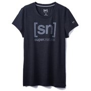 Essential I.D. LOGO Tee SNW004783 I17 ブラック Lサイズ [フィットネス ヨガシャツ レディース]