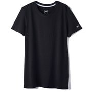 W JP BASIC CREW NECK TEE レディース半袖クルーネックテンセル混Tシャツ SNW015140 872 ブラック Sサイズ [フィットネス ヨガシャツ レディース]