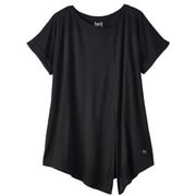 W YOGA LOOSE AND TIED SHORT SLEEVE SNW015400 872ブラック Mサイズ [フィットネス ヨガシャツ レディース]
