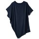 W YOGA LOOSE TEE レディース半袖ヨガルーズTシャツ SNW013470 I22 ネイビー Sサイズ [フィットネス ヨガシャツ レディース]
