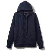 W ESSENTIAL ZIP HOODIE SNW013810 ネイビーI22 Lサイズ [アウトドア フーディ レディース]