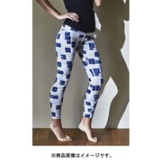 W Super Tights Printed SNW012937 K51_ブルー/キューブプリント Sサイズ [フィットネス ヨガタイツ レディース]