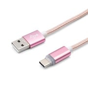 充電お知らせType-Cケーブル 2m ピンク GN-INDTC2M-PK