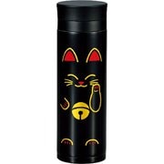 ステンレスボトル 保温・保冷 軽量ステンレスマグボトル 300 まねきねこ 黒