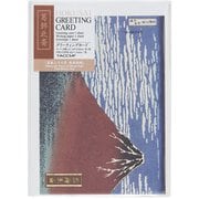葛飾北斎シリーズ A6 グリーティングカード 北斎紅土 GC-01-1