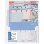 歌川広重シリーズ A5 レターセット 封筒(洋形2号)セット 広重浅縹 LTS-03-9