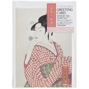 喜多川歌麿シリーズ A6 グリーティングカード 歌麿紅桜 GC-04-13