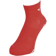 U2MX801162 [ソックス アンクル/滑り止め付 チャイニーズレッド (23-25cm)]