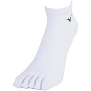 U2MX801401 [ソックス 5本指ショート/滑り止め付 ホワイト (23-25cm)]