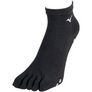U2MX801409 [ソックス 5本指ショート/滑り止め付 ブラック (25-27cm)]