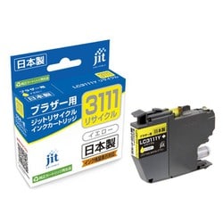 互換リサイクルインクカートリッジ ブラザー LC3111Y イエロー 日本製 JIT-KB3111Y