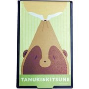 折りたたみミニミラー タヌキとキツネ ぐえー [キャラクターグッズ]