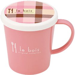 フタ付マグカップ ルポア・チェック ローズ