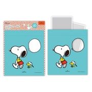 ジッパーバッグ スヌーピー おでかけ 吹き出し ブルー EKW-777-456