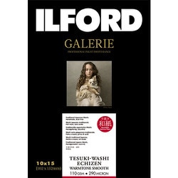 ILFORD GALERIE Tesuki-Washi EchiZen Warmtone Smooth （110gsm） イルフォード 手漉き和紙 越前ウォームトーンスムース 102x152 50枚 433336