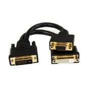 20cm DVI-I/オス - DVI-D/メス + HD15 VGA/メス 2分岐スプリットケーブル Wyse端末機対応分配ケーブル DVI92030202L