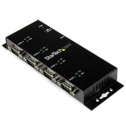 産業用 USB - 4ポートRS232Cシリアル変換ハブ ウォールマウント対応 DINレールクリップ付き ICUSB2324I