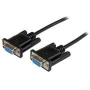RS232Cシリアルクロス/ヌルモデムケーブル 1m メス(DB-9/D-Sub9ピン) ‐ メス(DB-9/D-Sub9ピン) ブラック SCNM9FF1MBK