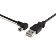 1.8m ミニUSB変換ケーブル miniUSB左向きL型ケーブル USB-A オス - USB mini-B オス USB2HABM6LA