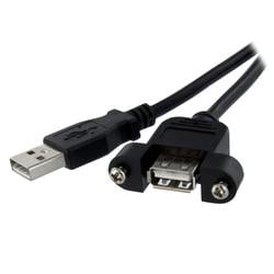 30cm パネルマウント型USB 2.0ケーブル USBPNLAFAM1