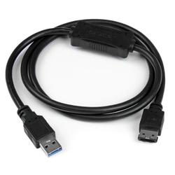 USB 3.0 - eSATA変換ケーブルアダプタ 91cm eSATA対応HDD/SSD/光学ドライブを接続可能 USB3S2ESATA3
