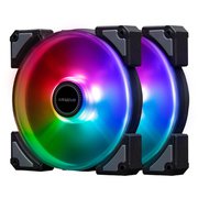 アドレサブルRGB LED搭載 120mmケースファン 2コパック AC120FAN-2PK