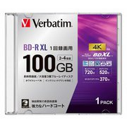 VBR520YP1D4 [録画用BD-R XL 片面3層 100GB 録画時間520min 2-4倍速対応 1枚 10㎜ケース インクジェットプリンタ対応]