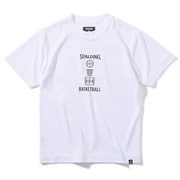 SJT200700 [ジュニア Tシャツ バスケットボールモチーフ ホワイト 130cm]