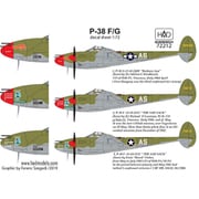 HAD72212 WW.II アメリカ軍 P-38F/G ヨーロッパ戦線 デカール [1/72スケール デカール]