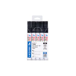 工事用ペイントマーカー 中字 黒 10本入 79113