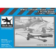 HAUF32089 WW.II ドイツ空軍 SC250爆弾 +装填カート [1/32スケール レジンキット]