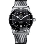 Super Ocean (スーパーオーシャン) ヘリテージ II メンズ 42mm メッシュ ブラック 並行輸入品 2年保証 AB2010121B1A1