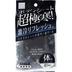 フェイス/ボディシート 顔・からだ用 Clesh MEN フェイス&ボディシート シトラスミントの香り/超クール 40枚入